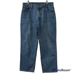 LL Bean Mens Denim Blue Jeans Straight Leg Classic Fit Medium Wash Size  36 X 29